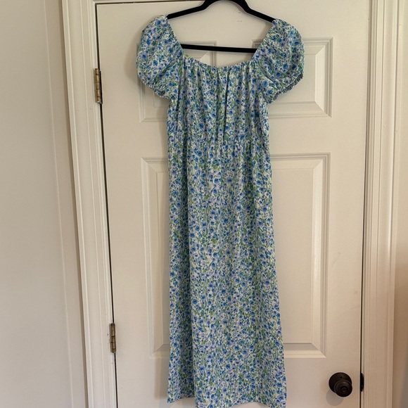 Monteau Blue and Green Floral Maxi Dress XS - Picture 5 of 9